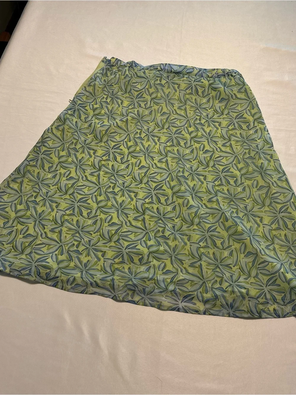 Jaclyn Smith Green and Blue Floral Maxi Skirt size medium